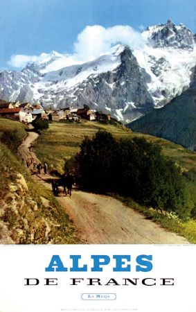 ALPES DE FRANCE - LA MEIJE (CHAZELET) - affiche touristique originale par Machatschek (ca 1956)