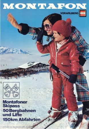 MONTAFON VORARLBERG AUSTRIA - affiche originale (ca 1980)