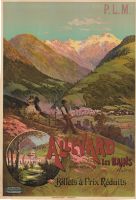 ALLEVARD LES BAINS (ISERE) PLM - affiche originale par F. Hugo d'Alesi (ca 1900)