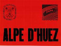 ALPE D'HUEZ - Xè JEUX OLYMPIQUES D'HIVER GRENOBLE 1968 - affiche originale (caisse/vente de billets)