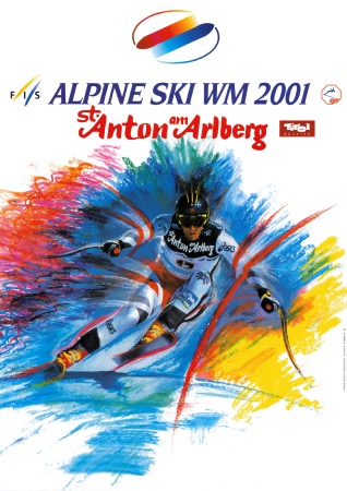 ST ANTON AM ARLBERG - FIS ALPINE SKI WM 2001 - affiche originale