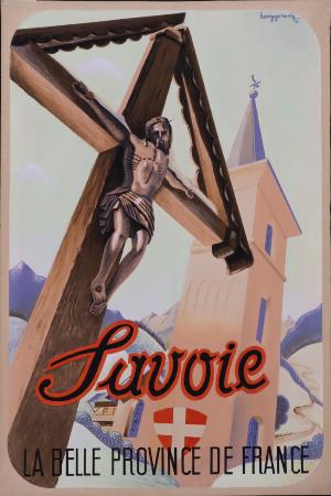 SAVOIE - LA BELLE PROVINCE DE FRANCE (TIGNES) - projet d'affiche gouachée par Henry Germain (1941)
