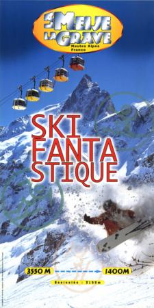 LA MEIJE LA GRAVE - SKI FANTASTIQUE - affiche originale (ca 1990)