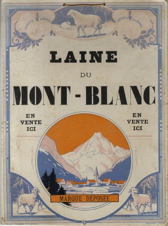 LAINE DU MONT-BLANC - carton publicitaire original (ca 1930)