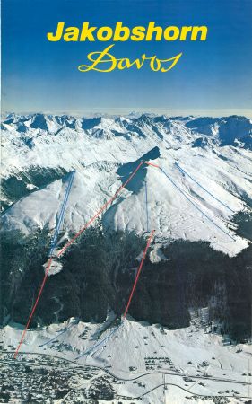 DAVOS JAKOBSHORN - affiche originale (ca 1975)