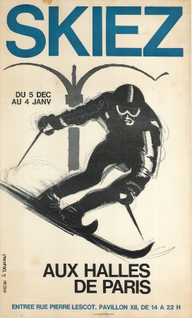 SKIEZ AUX HALLES DE PARIS - affiche originale de Audias et Talamoni (ca 1970)