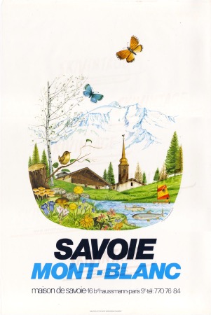 SAVOIE MONT-BLANC - affiche originale, publicité Laty (1973)