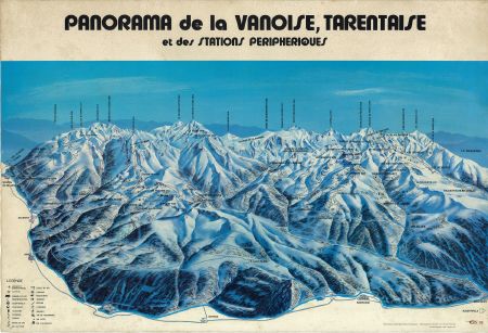 PANORAMA DE LA VANOISE, TARENTAISE ET DES STATIONS PERIPHERIQUES - affiche-panorama (1976)