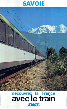 SAVOIE - DECOUVREZ LA FRANCE AVEC LE TRAIN (SAINT-GERVAIS) - affiche originale SNCF (1978)