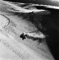 VAL D'ISERE - DESCENTE A SKI DE SOLAISE - retirage photo Machatschek (1951)
