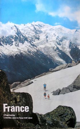 CHAMONIX - LE MONT-BLANC, SOMMET DE L'EUROPE - affiche originale par Gay-Couttet (1963)