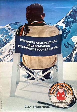 RENCONTRE A L'ALPE D'HUEZ DE LA FONDATION PHILIP MORRIS POUR LE CINEMA - affiche originale (1978)
