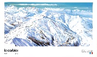 LE CORBIER SAVOIE FRANCE - plan des pistes de ski par Pierre Novat (1976)