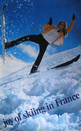 JOY OF SKIING IN FRANCE - affiche originale, photo JP Ducatez (1969)