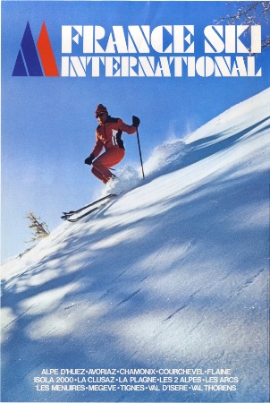 FRANCE SKI INTERNATIONAL - affiche originale photo François Garet (ca 1978)