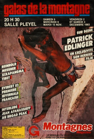 GALAS DE LA MONTAGNE 1983 - SALLE PLEYEL PARIS - affiche originale