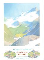 RESERVE NATURELLE DES CONTAMINES-MONTJOIE - MASSIF DU MONT BLANC/FRANCE - affiche originale par Samivel (ca 1980)