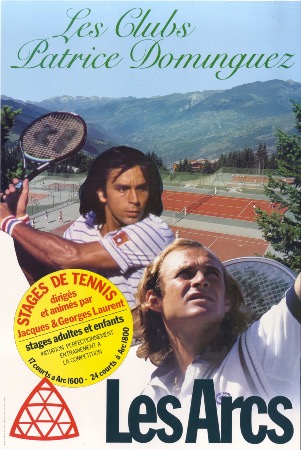 LES ARCS - LES CLUBS PATRICE DOMINGUEZ - affiche originale (ca 1980)