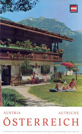 TIROLER BAUERNHAUS/PERTISAU AM ACHENSEE - ÖSTERREICH-AUSTRIA-AUTRICHE - affiche originale (ca 1970)