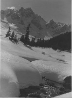 COURCHEVEL ET LA CROIX DES VERDONS EN HIVER - photo originale (ca 1950)