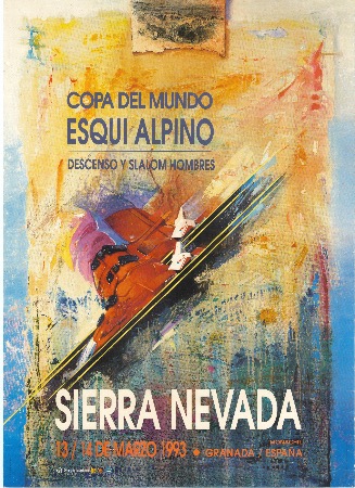 SIERRA NEVADA GRANADA/ESPANA 1993 - COPA DEL MUNDO ESQUI ALPINO - affiche originale