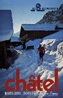 CHATEL 1200-2100 - 74390 HAUTE SAVOIE - FRANCE - affiche originale (ca 1975)