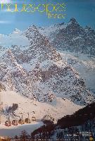 HAUTES-ALPES FRANCE - LA MEIJE 3983 M - TELEPHERIQUE 1450/3200 M - affiche originale (ca 1977)