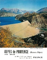 ALPES-DE-PROVENCE (BASSES-ALPES) - BARRAGE DE SERRE-PONCON - affiche originale