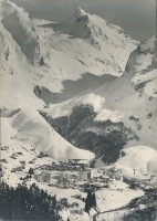 LES PYRENEES EN HIVER, GOURETTE SOUS LA NEIGE - photo originale (ca 1970)