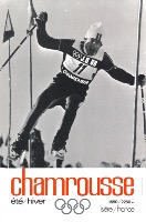 CHAMROUSSE ETE/HIVER ISERE FRANCE - ALAIN PENZ ET LES JO 1968 - affiche originale (ca 1970)