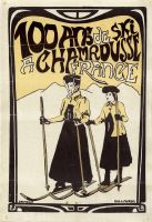 100 ANS DE SKI A CHAMROUSSE FRANCE - affiche originale par P. Di Meglio (ca 1975)