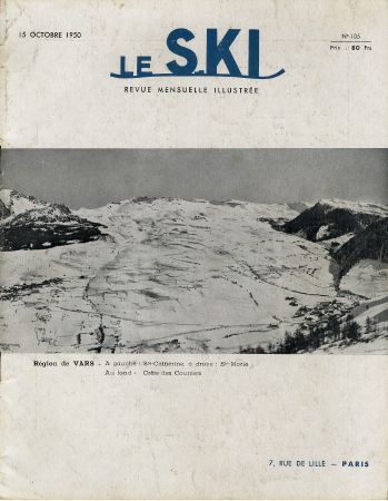 LE SKI n° 105, oct. 1950 - LA REGION DE VARS