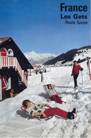 SKI EN FRANCE - LES GETS EN HAUTE-SAVOIE - affiche originale par Mayer (1966)