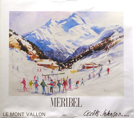 MERIBEL - LE MONT VALLON - affiche de Cecile Johnson