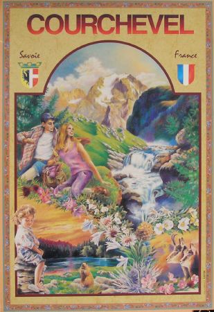 COURCHEVEL SAVOIE (Grande Casse) - affiche/poster par Kaviiik (années 90)