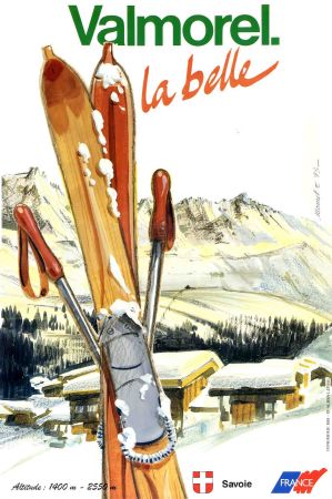 VALMOREL LA BELLE - affiche originale par E. Monnet (1993)