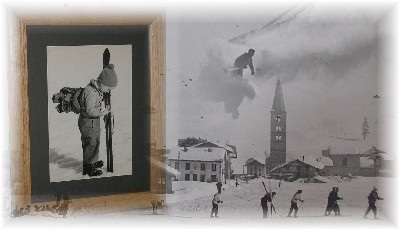 Mountain, ski and winter sports... Old pictures, black and white photographies