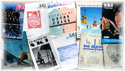 Revues anciennes - Vieux magazines spécialisés ski et montagne - Journaux d'informations - Presse vintage