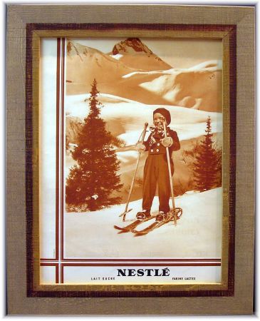 LAIT ET FARINE NESTLE - PUBLICITE ORIGINALE ENCADREE SUR MESURE