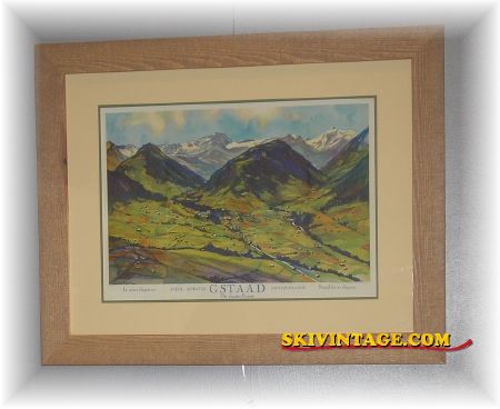 Gstaad, par Erika von Kager - Cadre entre deux verres